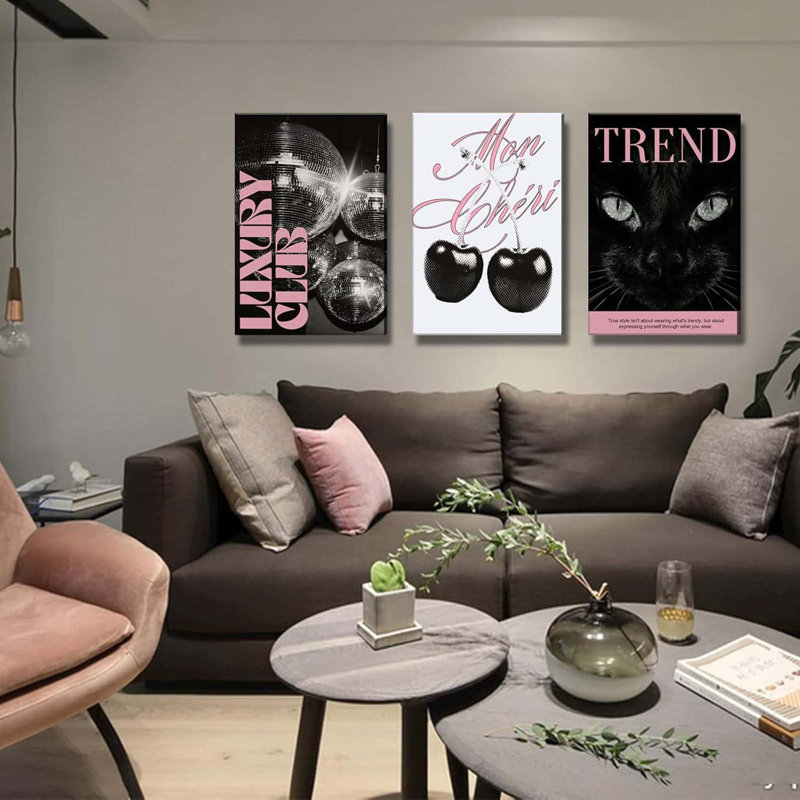 3 Piece Wrapped Canvas Print, 60 cm H x 40 cm W