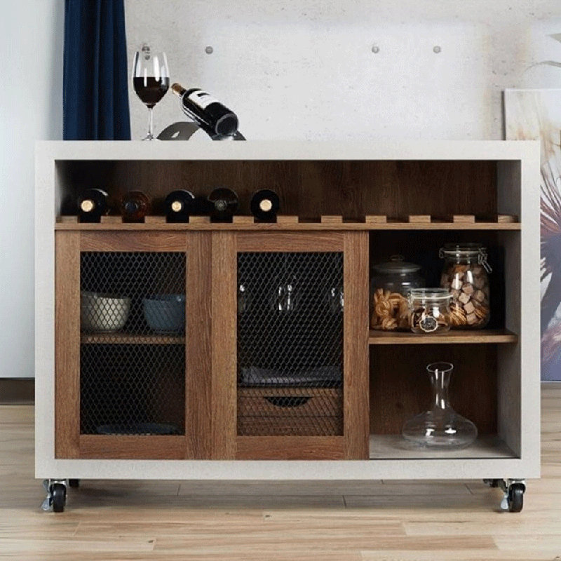 Armoire à vin / îlot de cuisine (brun), Brun