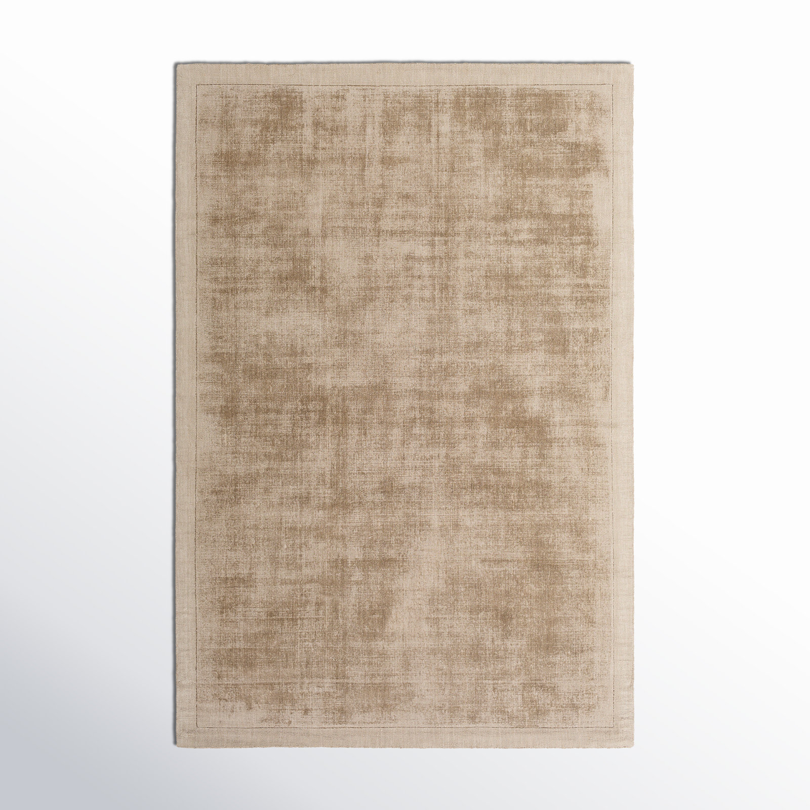 Mckinley Hand Loomed Viscose Taupe Rug, Rectangle 2' x 3'