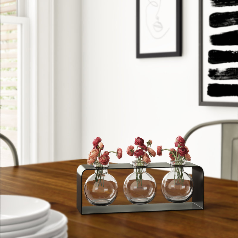 Blooms 3 piece Table Vase Set Clear, Clear