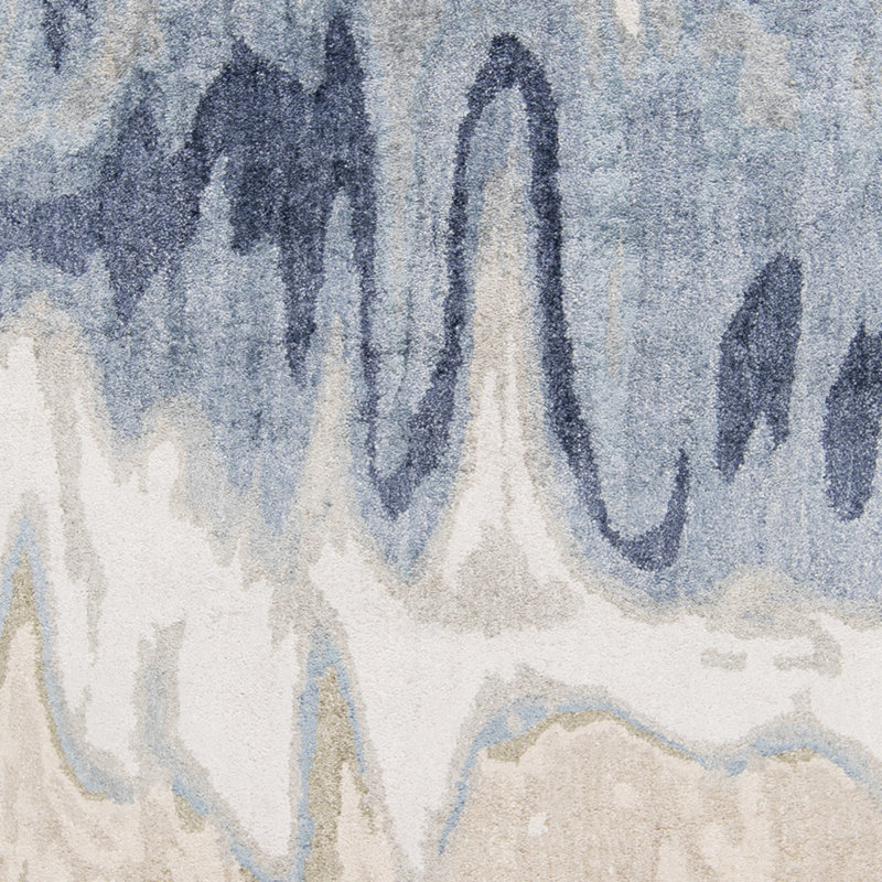 Mcduffy Hand Tufted Viscose Abstract Indoor Rug, Square 8'
