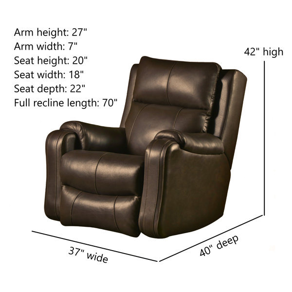 Southern Motion Contour Genuine Leather Swivel Rocker Recliner | Wayfair