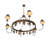 Kennardi 6 - Light Steel Dimmable Chandelier