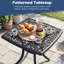 Square Metal Outdoor with Umbrella Hole Bistro Table - 54 cm W 54 cm D