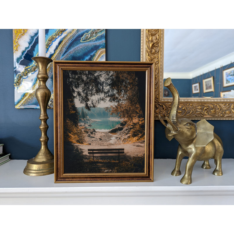 Ensemble de 2 cadres photo en bois massif Koalton, L 10 po x H 15 po, Brun