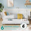 Lit de jour simple avec lit gigogne, structure de lit de jour escamotable moderne avec support en lattes d'acier, canapé-lit gigogne peu encombrant-1113877375