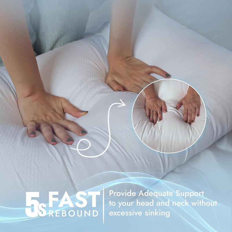 6-Pack Breathable Hotel Quality Pillows for Neck, Back & Shoulder Pain Relief, Anti-Dust Mite