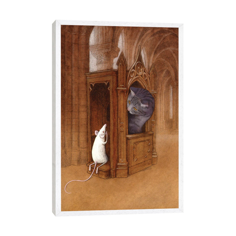 Pure Soul by Pawel Kuczynski - Painting on Canvas, White Framed, 66.04 cm H x 45.72 cm W