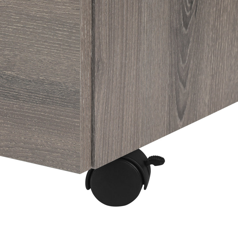 18.25'' Wide 3 -Drawer Mobile File Cabinet, Dark Taupe