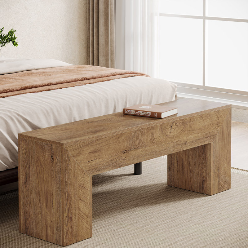 Banc de 47 po pour hall d'entrée, Brun naturel