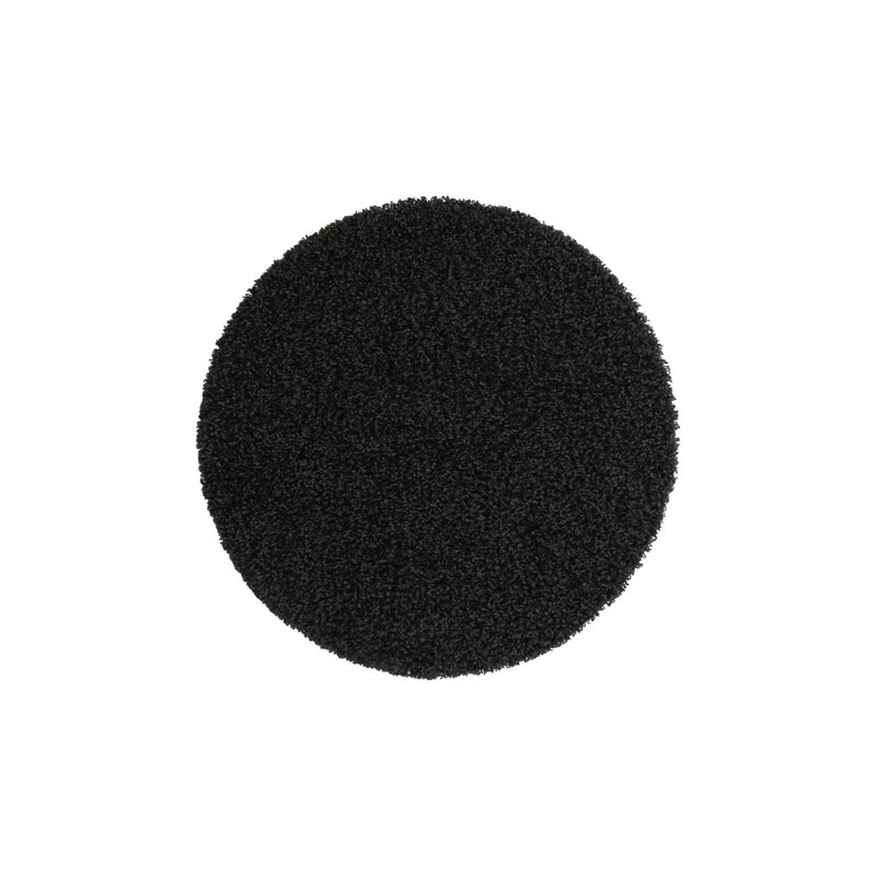 Tapis noir de jais Santoshi, Rond 3 pi 1 po, Eggplant Purple