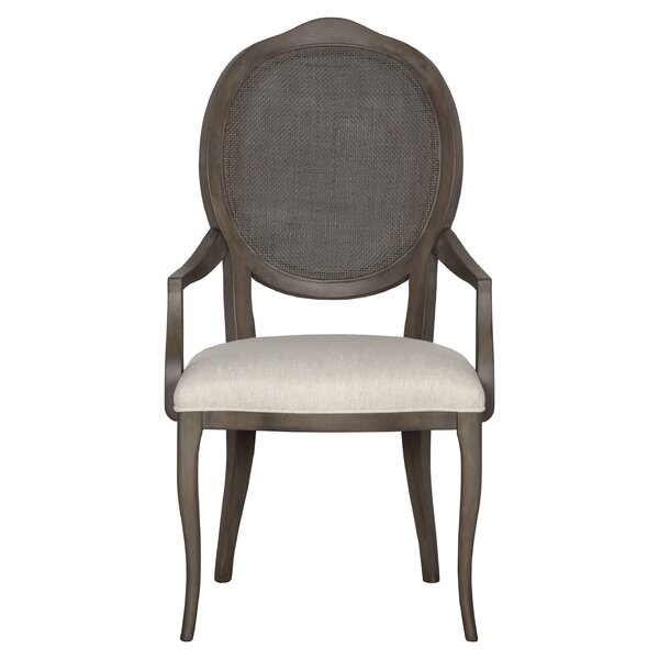 Seward Upholstered King Louis Back Arm Chair Fairfield Chair Body Fabric:  9177 Granite, Leg Color: Tobacco - Yahoo Shopping
