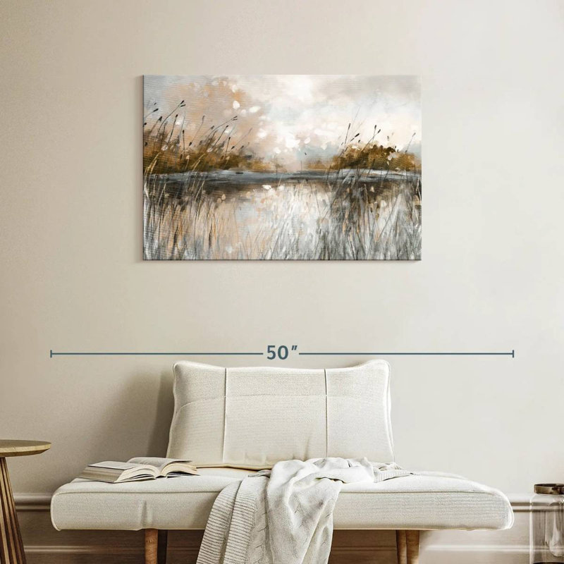 Vue sur le lac Avery Honeybloom, H 24 po x l 36 po