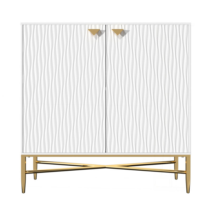 2 Door White Locker Accent Cabinet