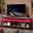 Industrial TV Stand with Sound Bar and LED Strip for TVs up to 70"
