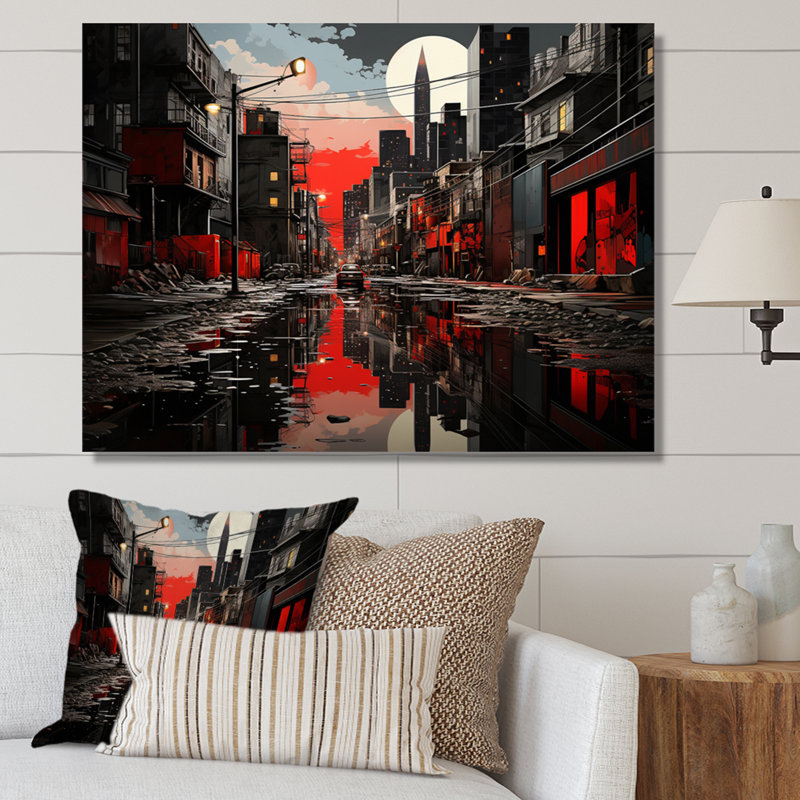 Canada Urban Reflections I - impression, H 30 po x l 40 po x P 1,5 po, Toile tendue
