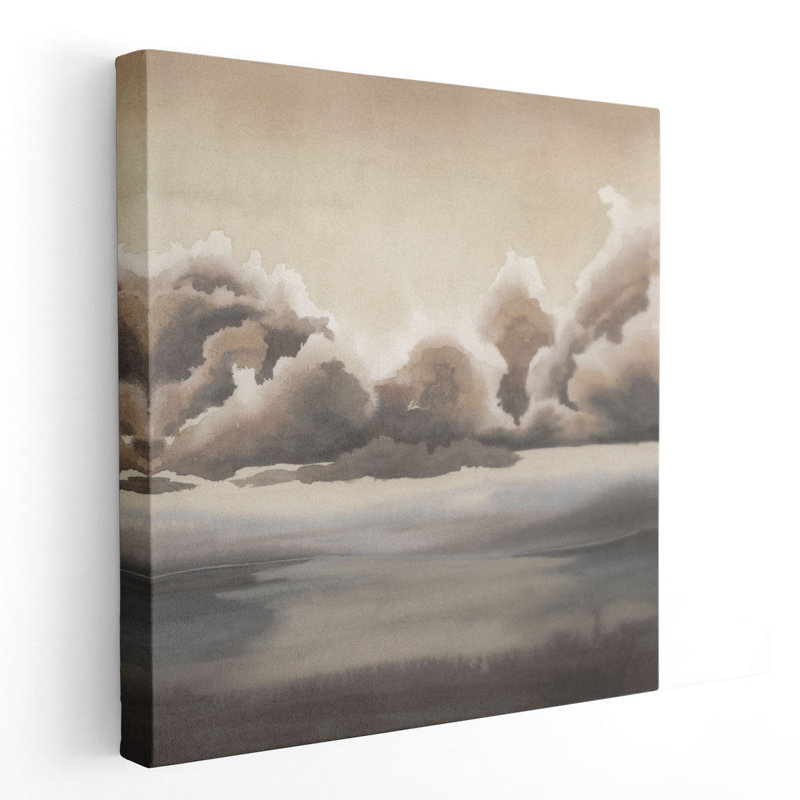«Sepia Sea Fret I», reproduction d'art sur toile, H 12 po x l 12 po