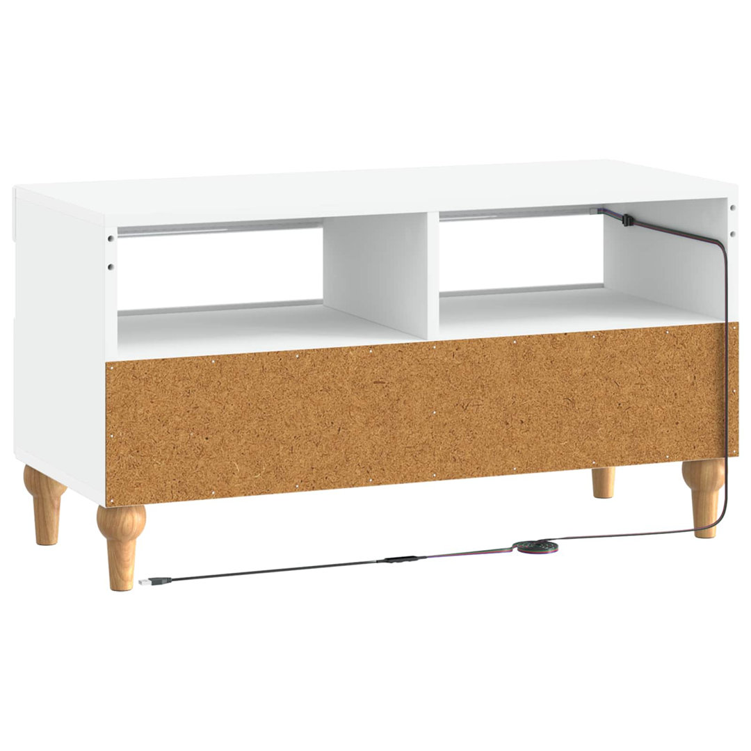 LED TV Cabinet with LED Strip Lights ALKMAAR Engineered Wood Furniture