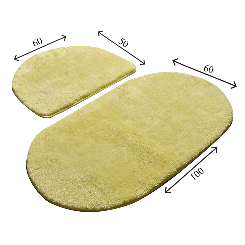 Ensemble de 2 tapis de bain Telly, Jaune