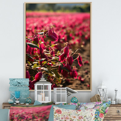 Fuchsia abstraction rose sur toile