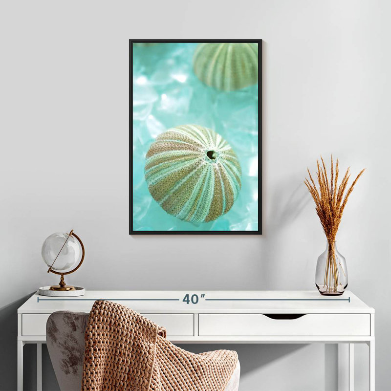 Verre de mer IV, Cadre flottant noir, 17 po x 25 po