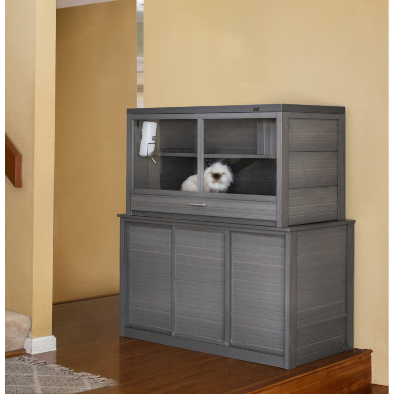 Cage à petits animaux avec rampe Gregg ECOFLEX, Gris