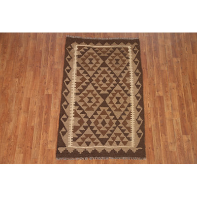 Reversible Wool Kilim Oriental Area Rug 3x5
