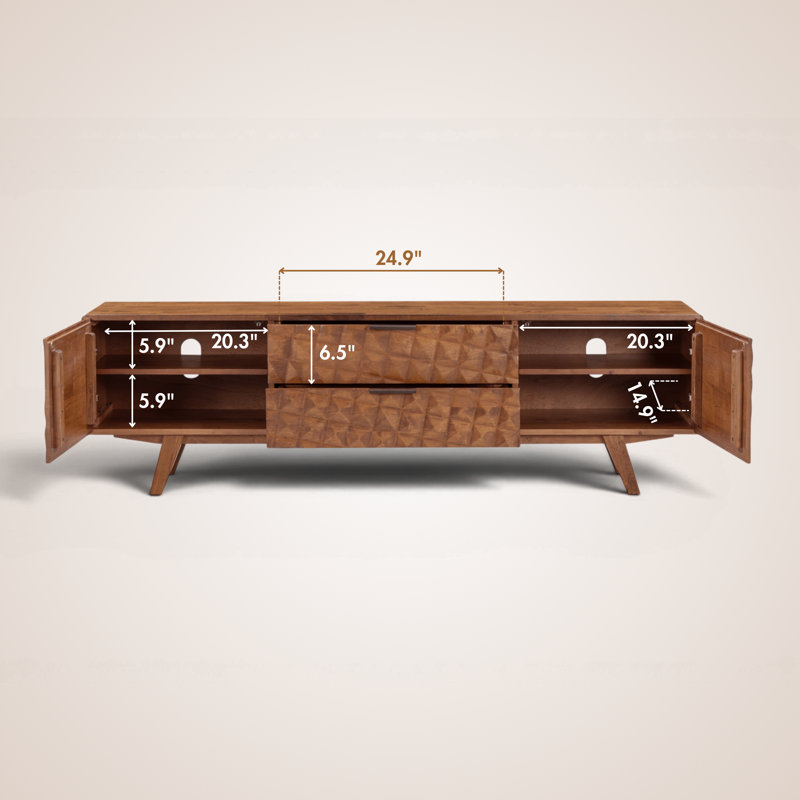  Meuble télé Sapa, Noyer foncé