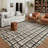 Chris Loves Julia x Loloi Polly Checkered Hand Tufted Jute/Sisal/Wool Black/Ivory Area Rug-63701947