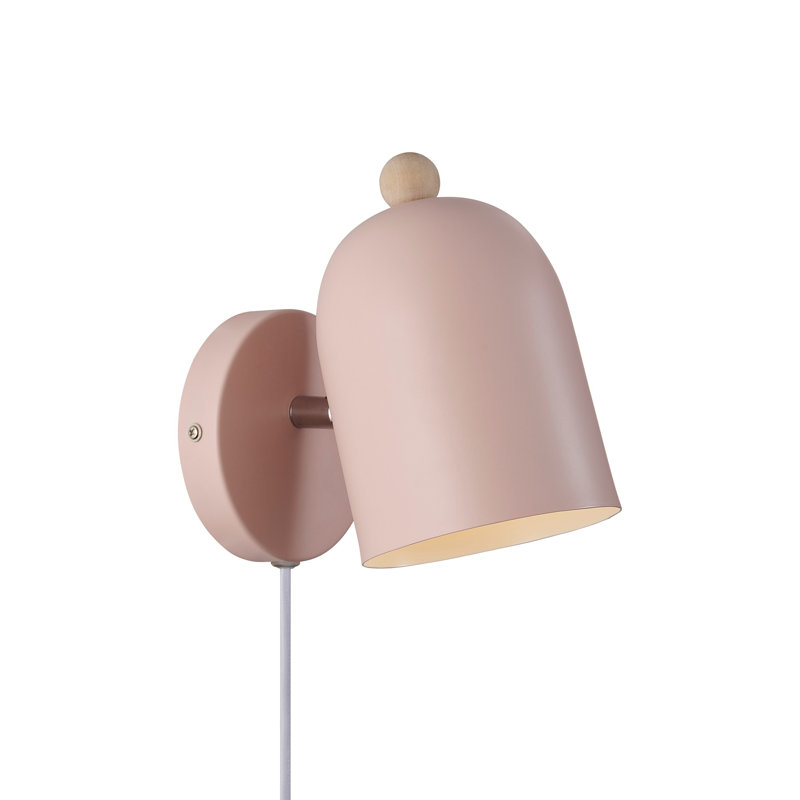 Steel Flush Mounted Sconce, Dusty Rose