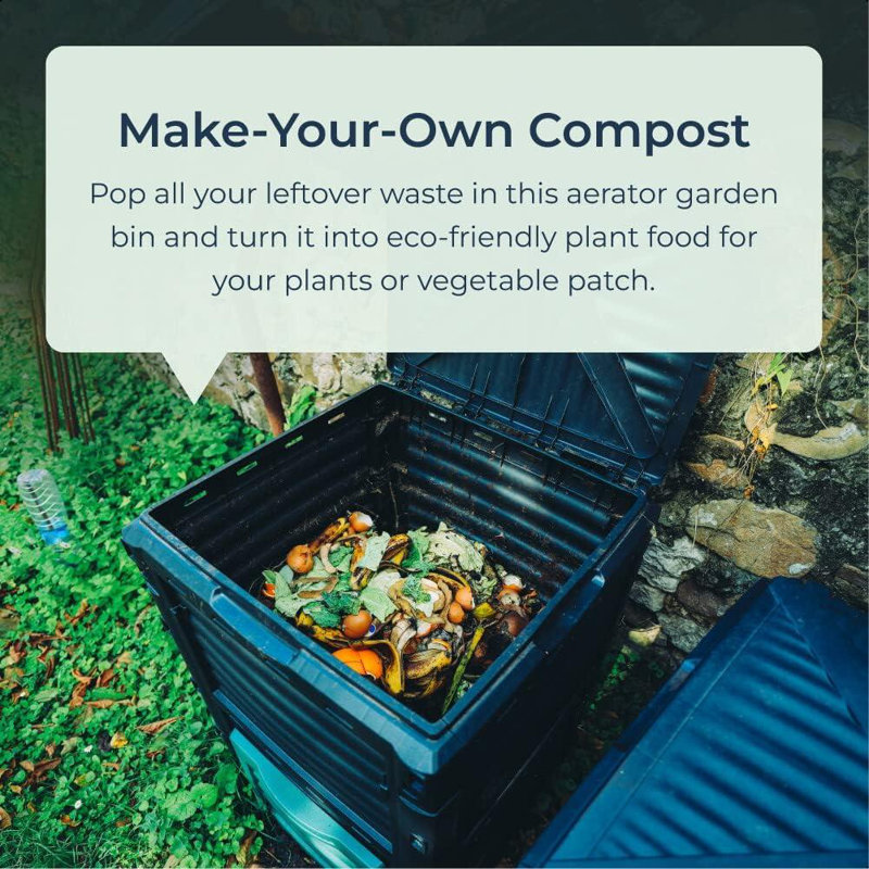 Atdhe Plastic Odor Resistant Stationary Composter