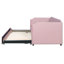 Lit de jour simple en velours rembourré avec couchette escamotable, rose-959796305