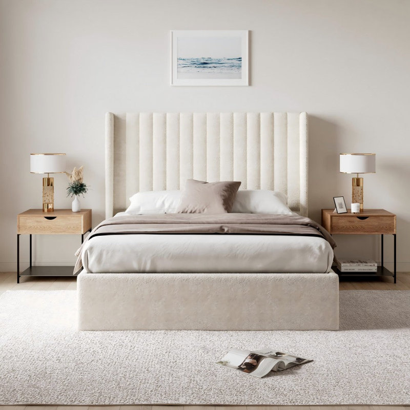 Adaha Upholstered Ottoman Storage Bed, Double (4'6)