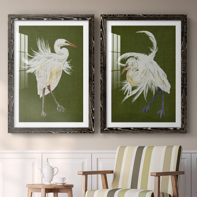 Heron Plumage I-Premium, reproduction encadrée - prête à être accrochée