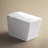 Modern Bathroom Square Smart Toilet With Attached Tank - Remote-Controlled, Auto-Flush, Heated Seat, Led Monitor, User Tailored Settings, White Embedded Remote Operated, Auto Flush, Interface,-121676810
