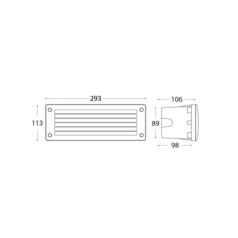 Tahnaout LED Outdoor Bulkhead Light, Grey