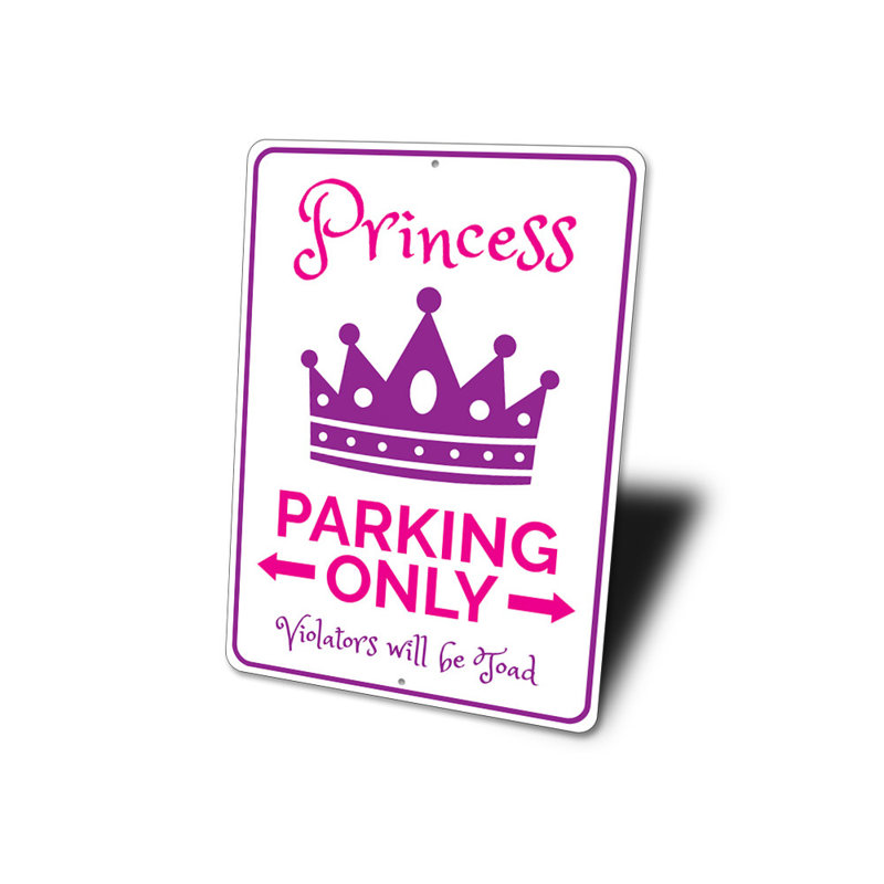 Enseigne en aluminium Princess, H 14 po x l 10 po x P 0,04 po