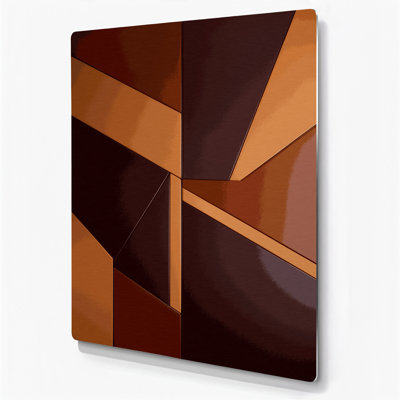 Abstrait formes 53, art mural en métal noir