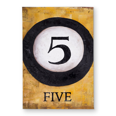 Billiard Ball No5 Door Mat - Indoor Outdoor Home Decor Mat