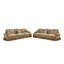 Ensemble de canapé modulaire polyvalent en chenille modulaire avec jupes à volants amovibles et accoudoirs évasés - Canapé nuage de café clair