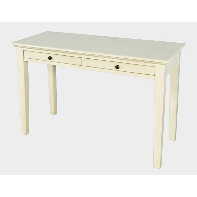 Bureau Barna avec prises intégrées, Crème antique