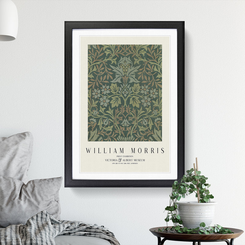 Flower Garden Vol.2 by William Morris - Framed Print, 65cm H x 48cm W x 2cm D, Black Framed