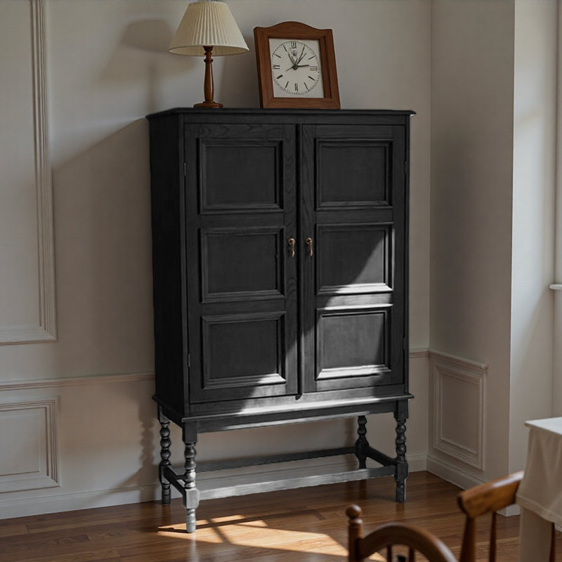 Buffet à double porte, Noir