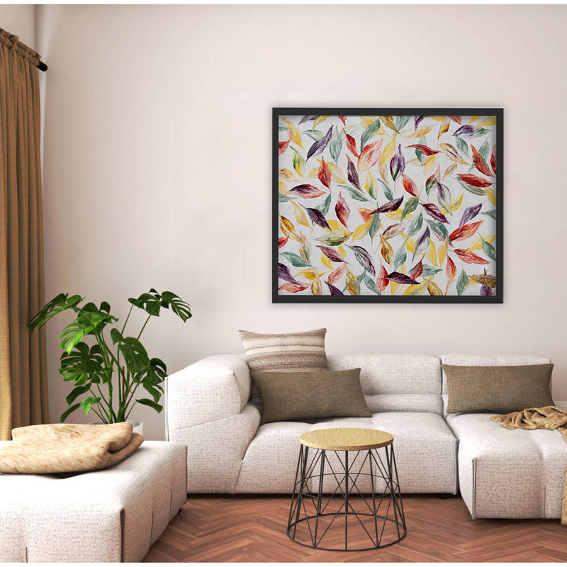 Nature Inspired "Color Cascade" Canvas Wall Art By , Black Floater Framed Canvas, 12" H x 16" W