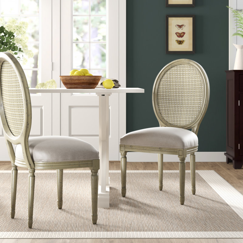 Chaise d'appoint Asta, Chêne couleur lin gris avec lin naturel