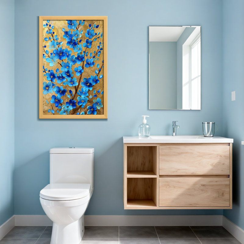 Plantes et fleurs sur fond, H 24 po x l 16 po, Toile tendue, Ne s’applique pas