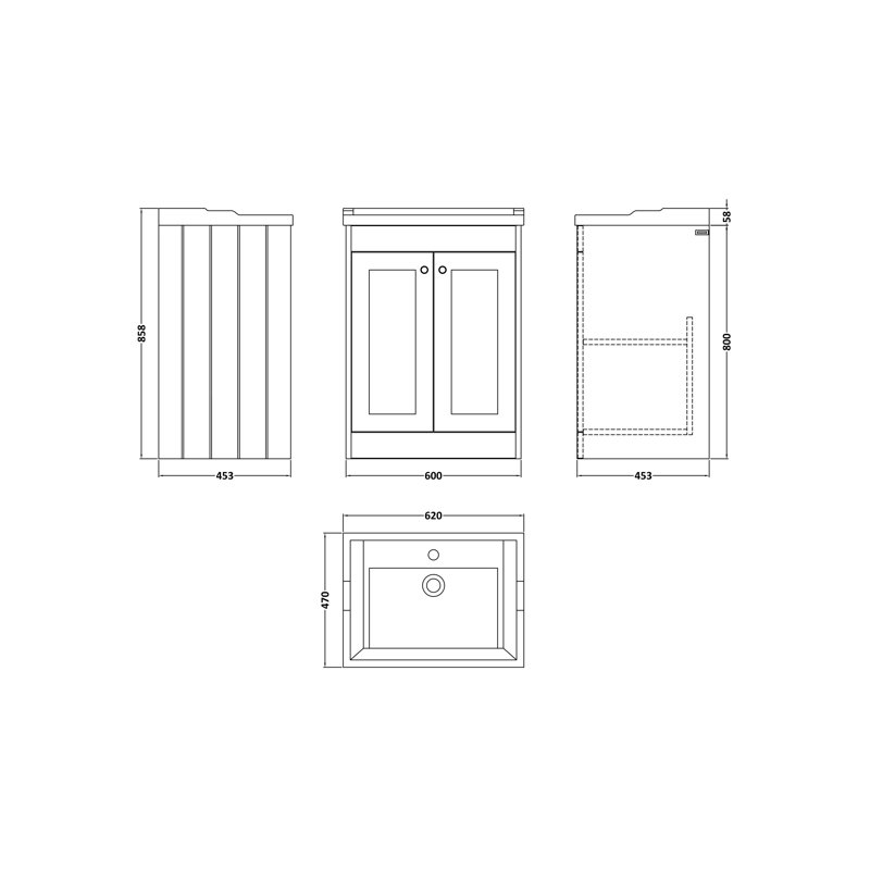 Mankato 620 mm Bathroom Vanity