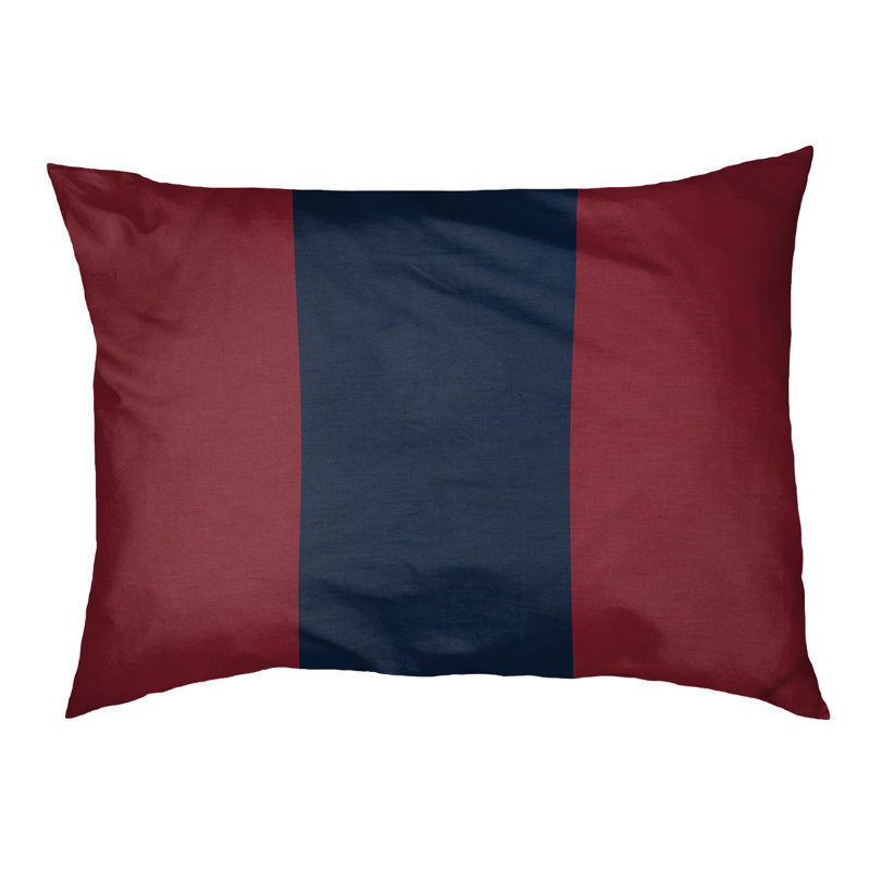 Indiana Striped Polyester Pet Bed, Large (40" W x 30" D x 14" H), Flatirons Red/Midnight Blue/Flatirons Red