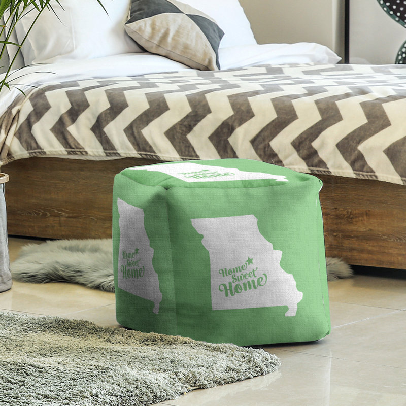 Repose-pieds cubique pour villes jefferson home, Vert