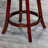 24" Counter Height X-Back Swivel Stool, Cherry Finish, Beige Fabric Seat-1146458671-1146458660